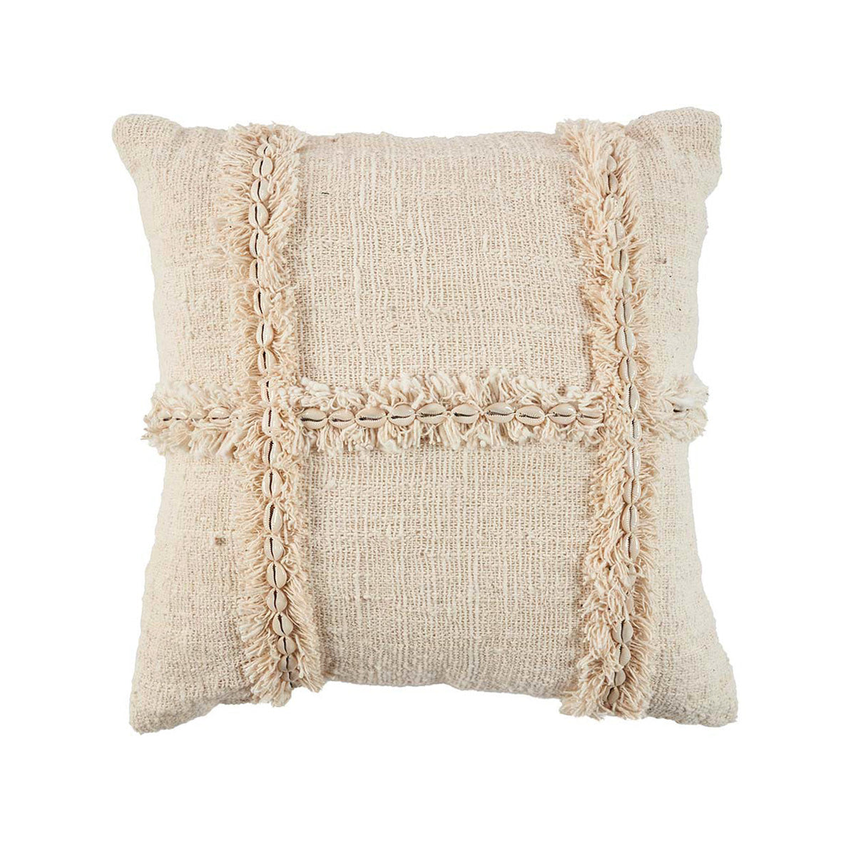 Kissenbezug – Baumwolle Material, Boho Stil, Natur Ton - Nomad | Bazar Bizar Antwerp