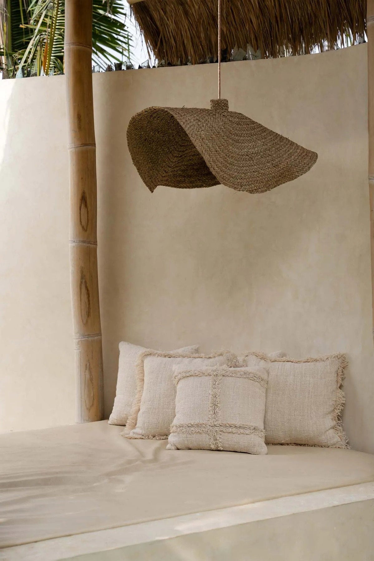 Kissenbezug – Baumwolle Material, Boho Stil, Natur Ton - Nomad | Bazar Bizar Antwerp