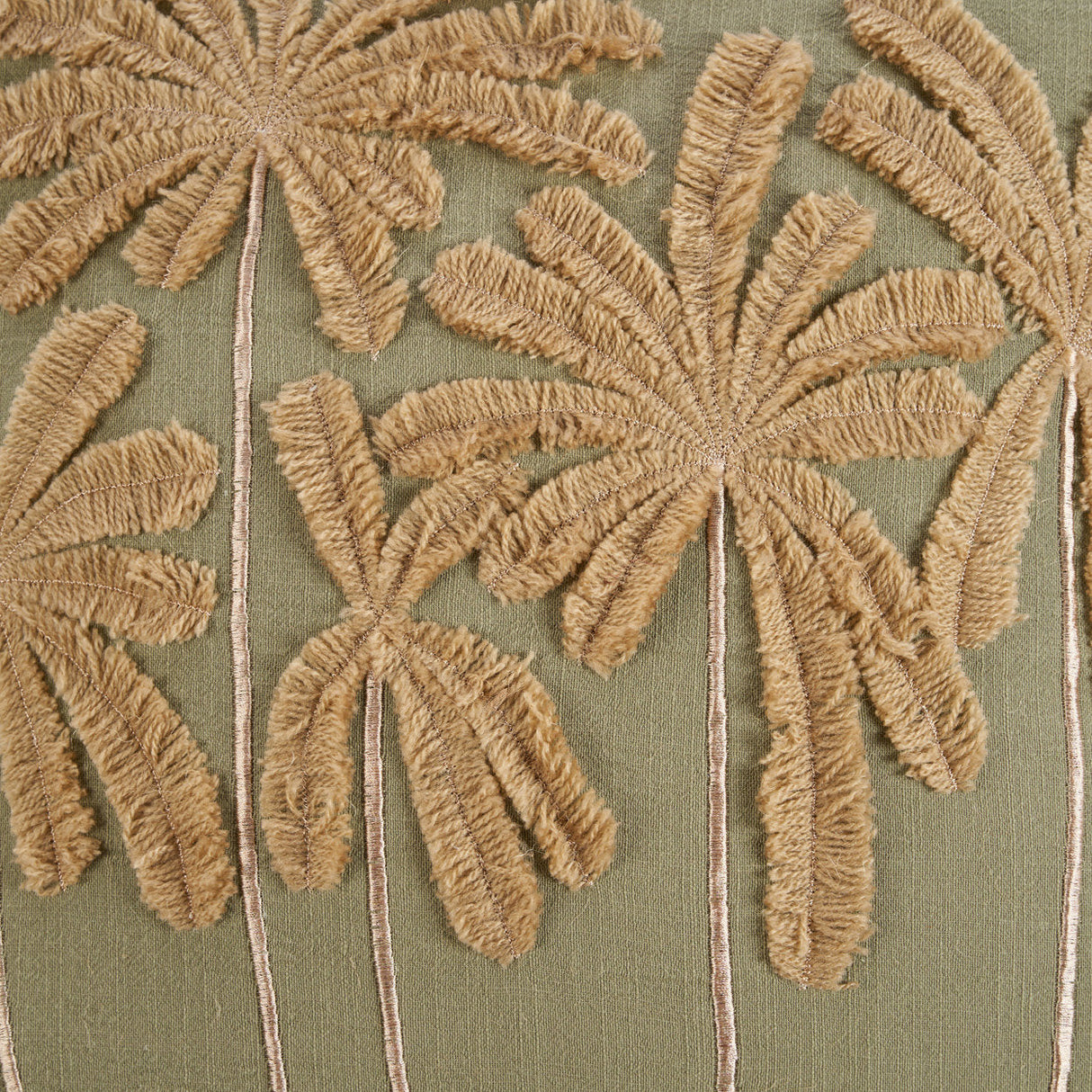 Kissenbezug – Baumwolle Material, Zeitloses Design, Waldgrüner Ton - Tropical Breeze | Bazar Bizar Antwerp