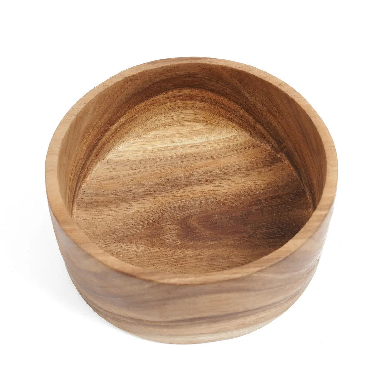 Salad Bowl - Suar Wood, Natural Grain, Hand-Finished Surface, M | Bazar Bizar Antwerp