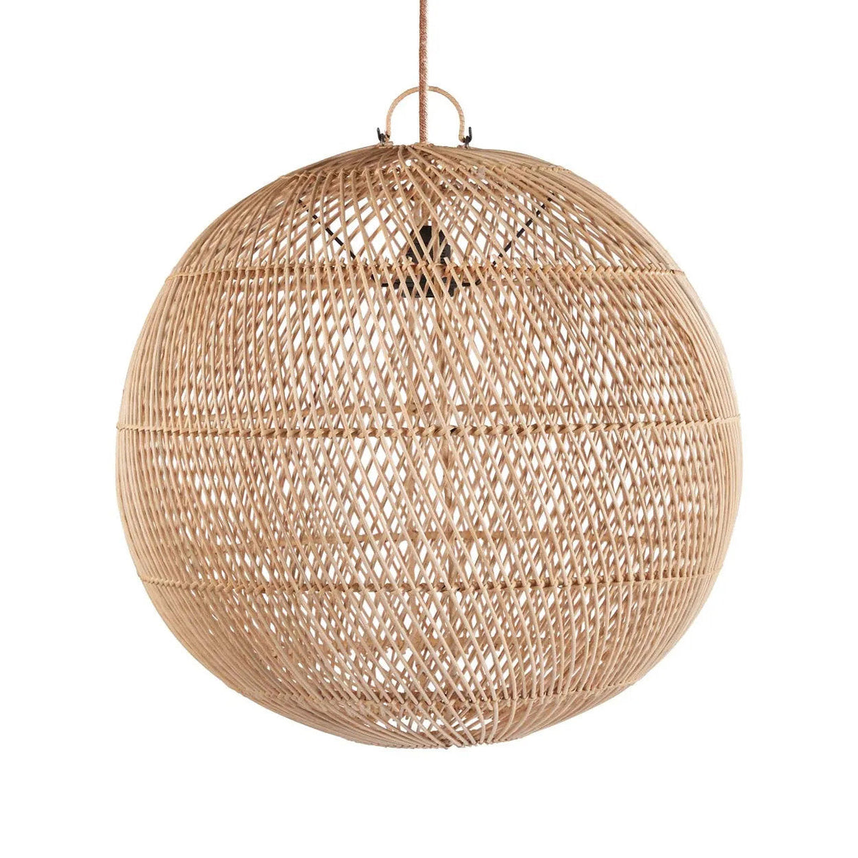 Pendelleuchte – Rattan, Geflochtenes Design, Kugelform, M - Bubble | Bazar Bizar Antwerp