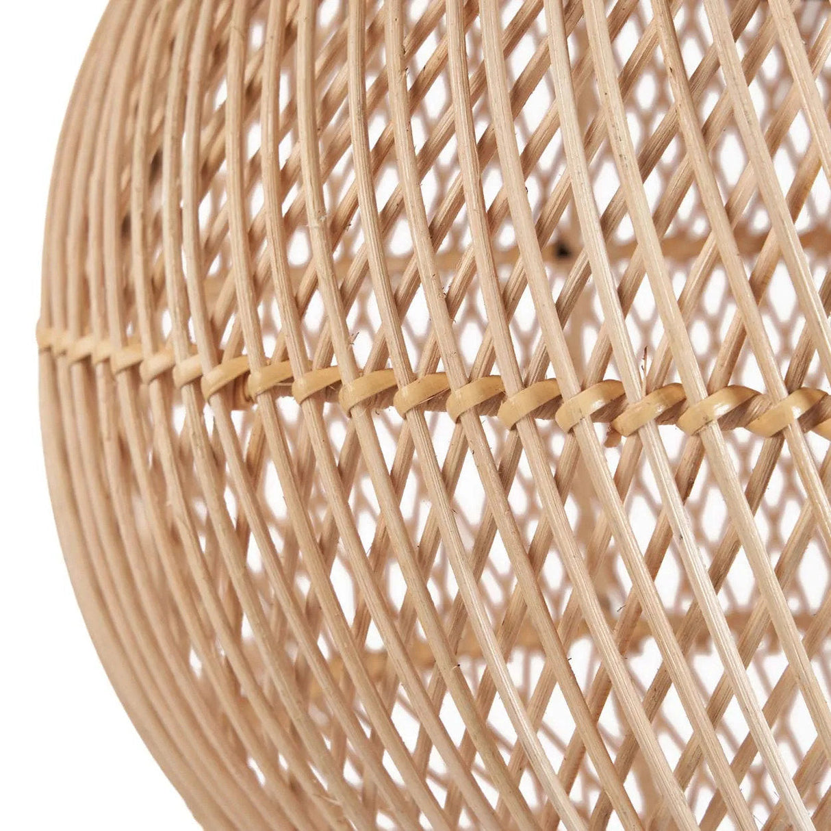 Pendelleuchte – Rattan, Geflochtenes Design, Kugelform, M - Bubble | Bazar Bizar Antwerp