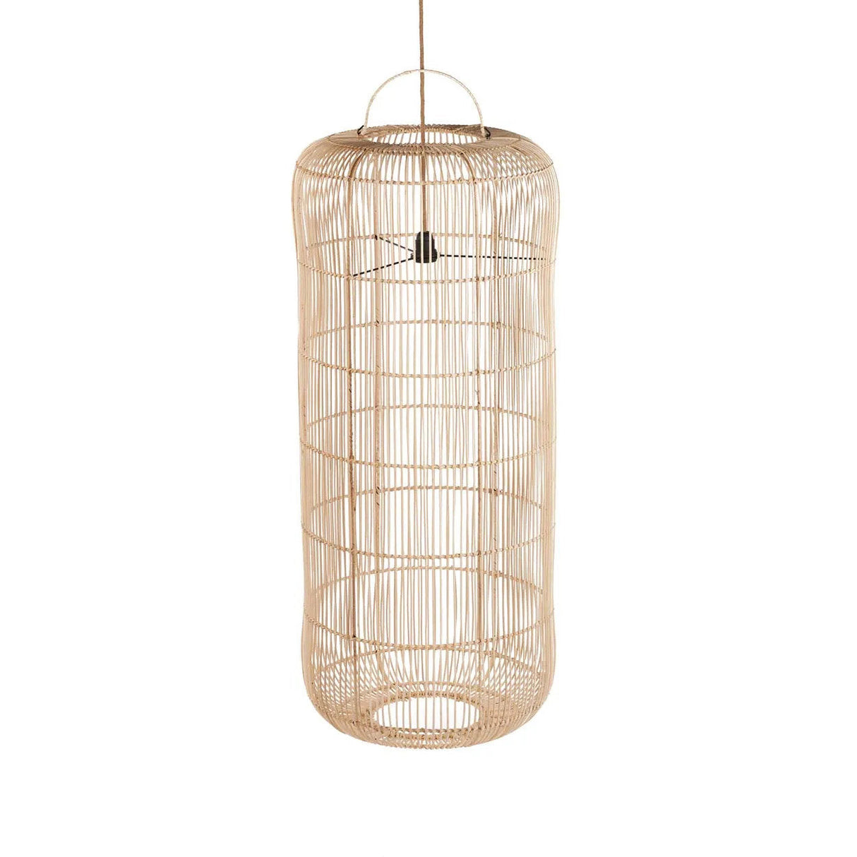 Pendelleuchte – Rattanmaterial, Geflochtenes Design, Längliche Form, XL - Bozelo | Bazar Bizar Antwerp