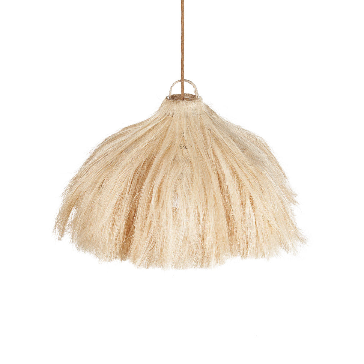 Pendelleuchte – Ramiefaser, Mehrlagiges Design, Natur Finish, M - Rami | Bazar Bizar Antwerp