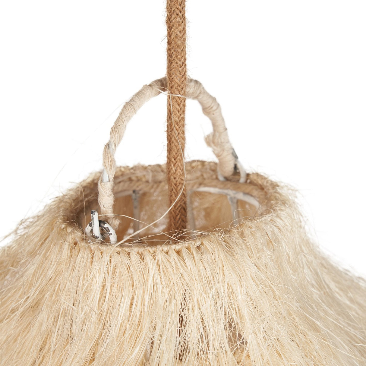 Pendelleuchte – Ramiefaser, Mehrlagiges Design, Natur Finish, M - Rami | Bazar Bizar Antwerp