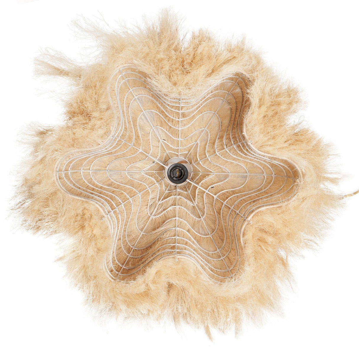 Pendelleuchte – Ramiefaser, Mehrlagiges Design, Natur Finish, M - Rami | Bazar Bizar Antwerp