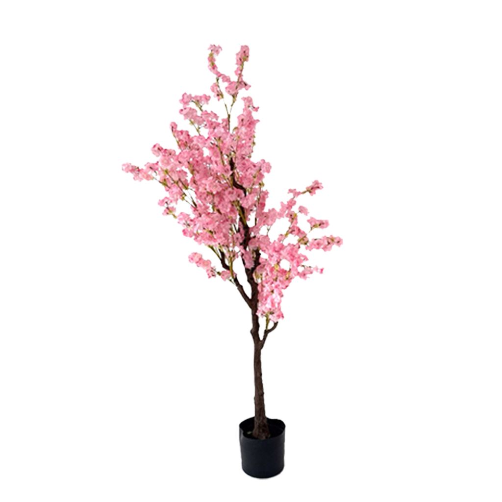 Kunstpflanze – Kunststoffmaterial, Botanisches Design, Blütendesign, 150 cm - Kirschblüte Deluxe | NeverLeafs