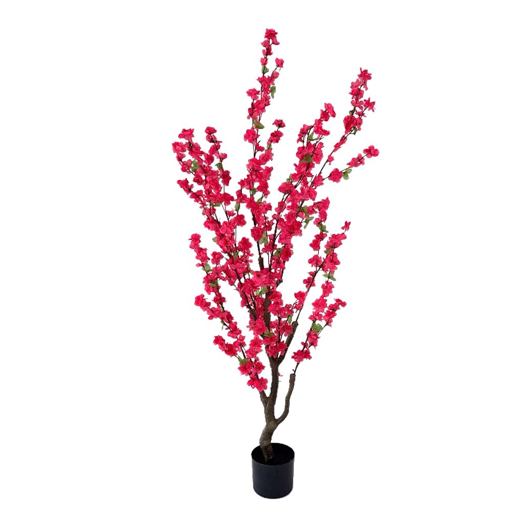 Kunstpflanze – Kunststoffmaterial, Botanisches Design, Blütendesign, 150 cm - Kirschblüte | NeverLeafs