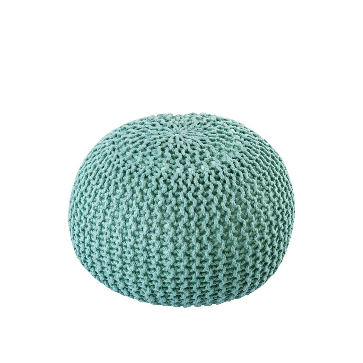 Pouf – Recycelter Kunststoff, Strick Design, Mint Farbe , 45 cm - Premium | MVG Voglrieder