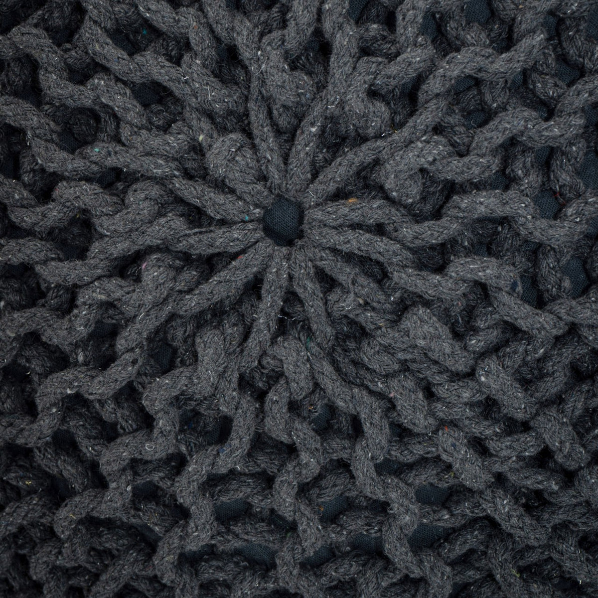 Pouf - Chunky Knit Look, Recycled Cotton, Extra Large | MVG Voglrieder