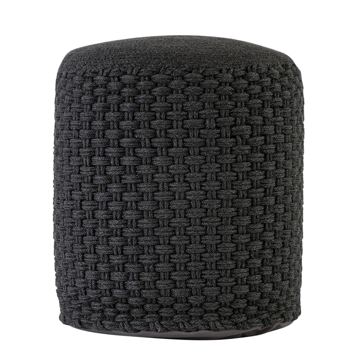 Pouf – Recycelter Kunststoff, Strick Design, Anthrazit Grau - Merino | MVG Voglrieder