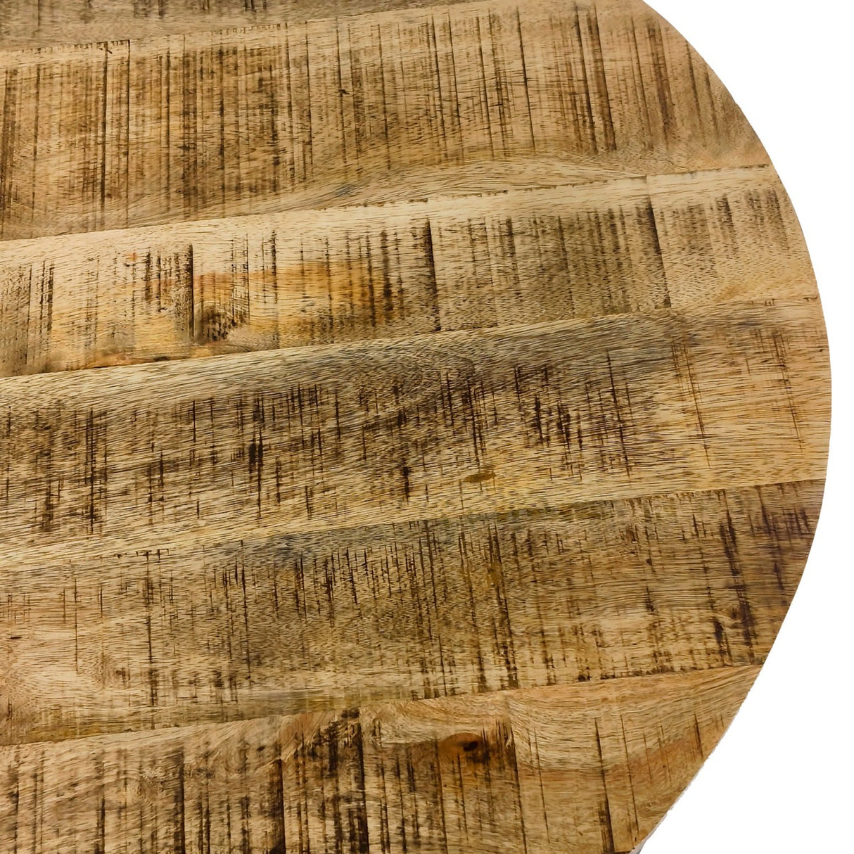 Beistelltisch – Recyceltes Holz, Metall Gestell, Schwarz Finish, 55 cm - Orbit | MVG Voglrieder