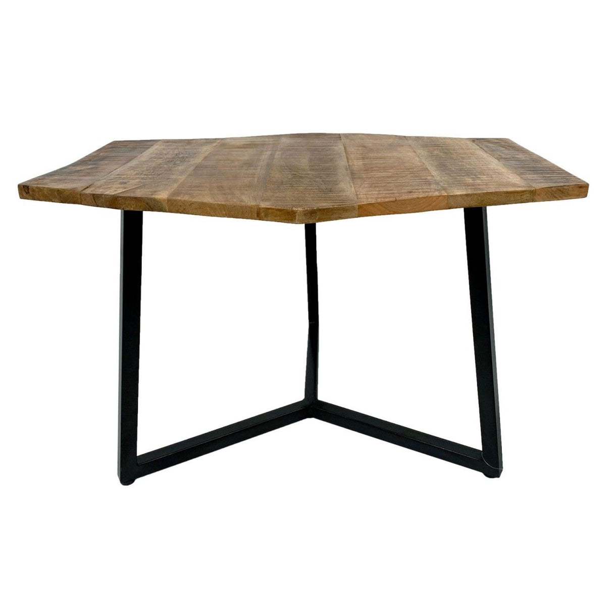 Coffee table set, 2-piece, living room nesting tables Paris, metal frame, black-white or old silver