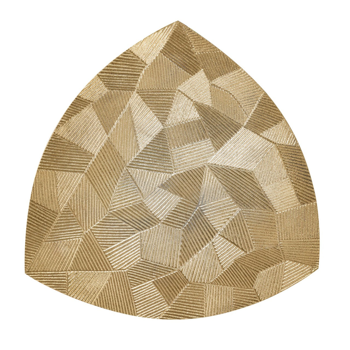 Beistelltisch – Aluminium, Gold Finish, Dreieck Design - Alster | MVG Voglrieder