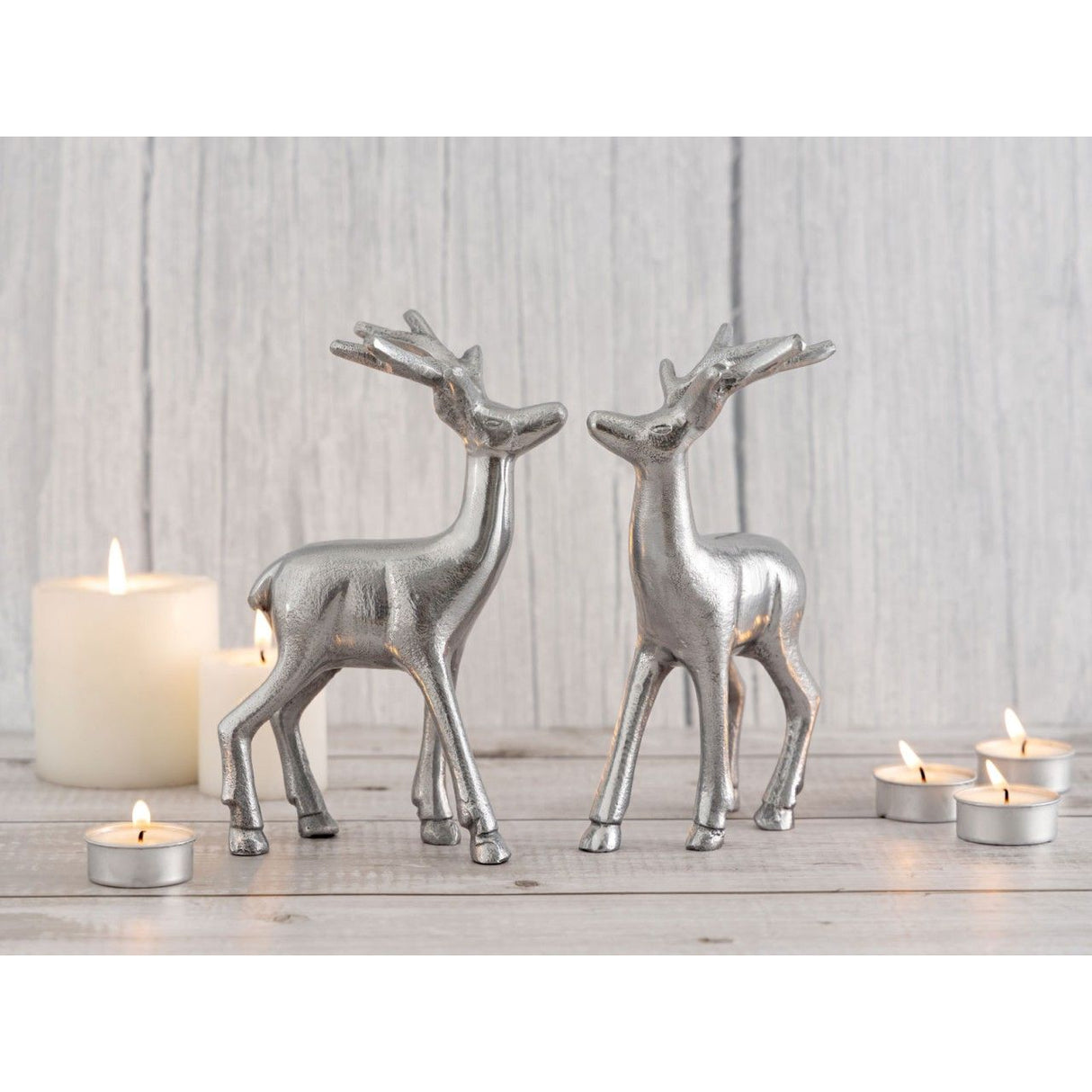 Dekofigur – Aluminium Tierfigur, Tischdeko Design, Silber Farbe | MVG Voglrieder