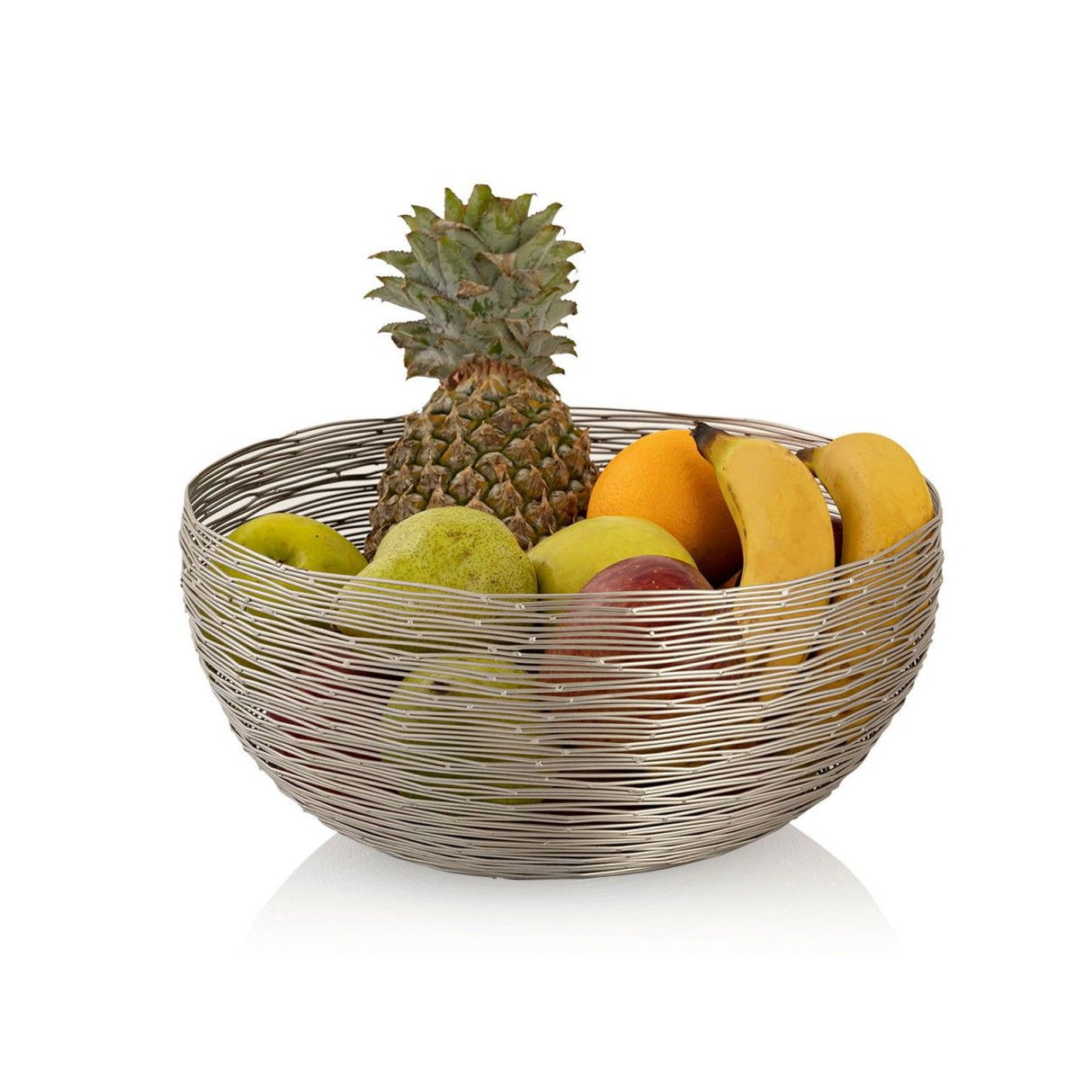 Obstschale – Metalldraht Struktur, Luftzirkulation Design, Silber Farbe - Dollce | MVG Voglrieder