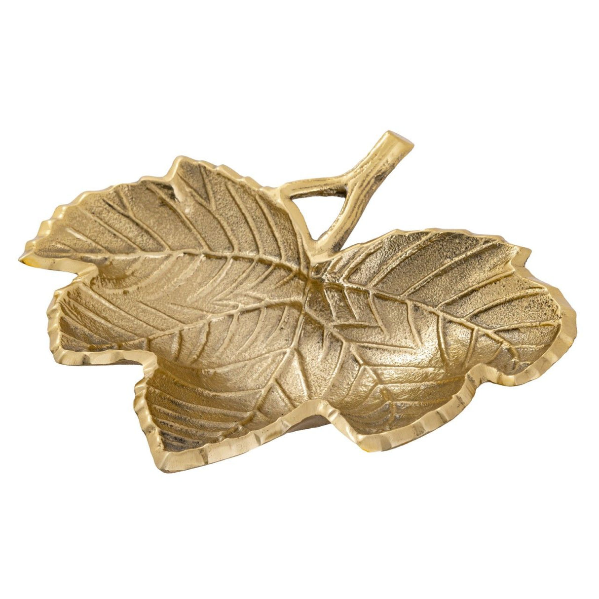 Schale – Aluminium Material, Gold Plattiert, Blatt Design - Leaf | MVG Voglrieder