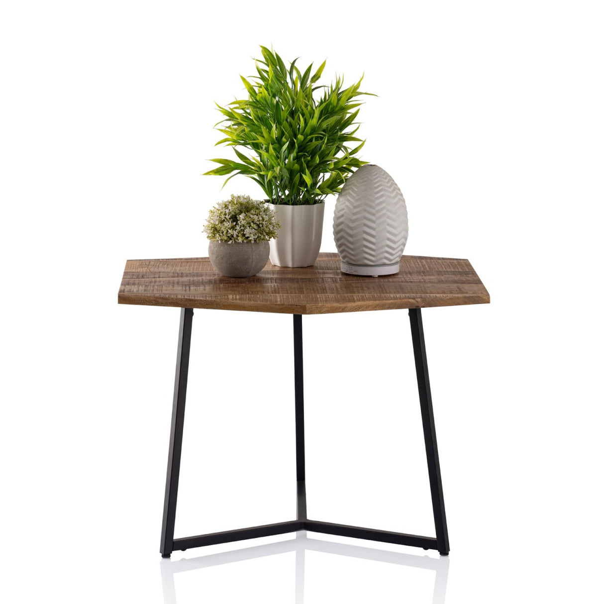 Couchtisch – Altholz, Metall Rahmen, Industrial Design - Inka | MVG Voglrieder