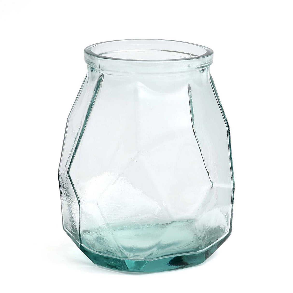 Vase – Recyceltes Glas, Geometrisches Design, Skulpturale Form, Breit - Origami | Bazar Bizar Antwerp