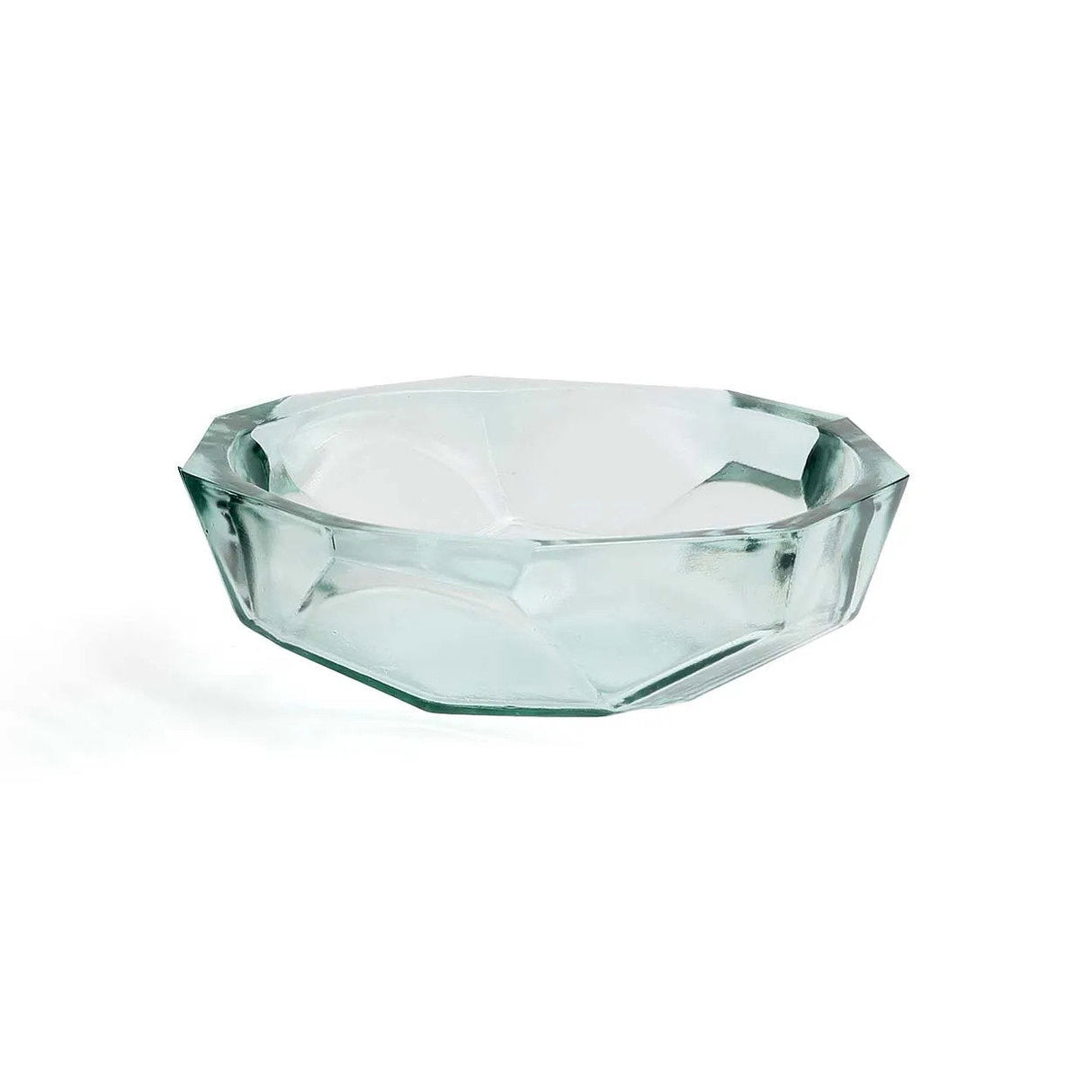 Schale – Recyceltes Glas, Origami Design, Blaue Farbe, M – Origami | Bazar Bizar Antwerp