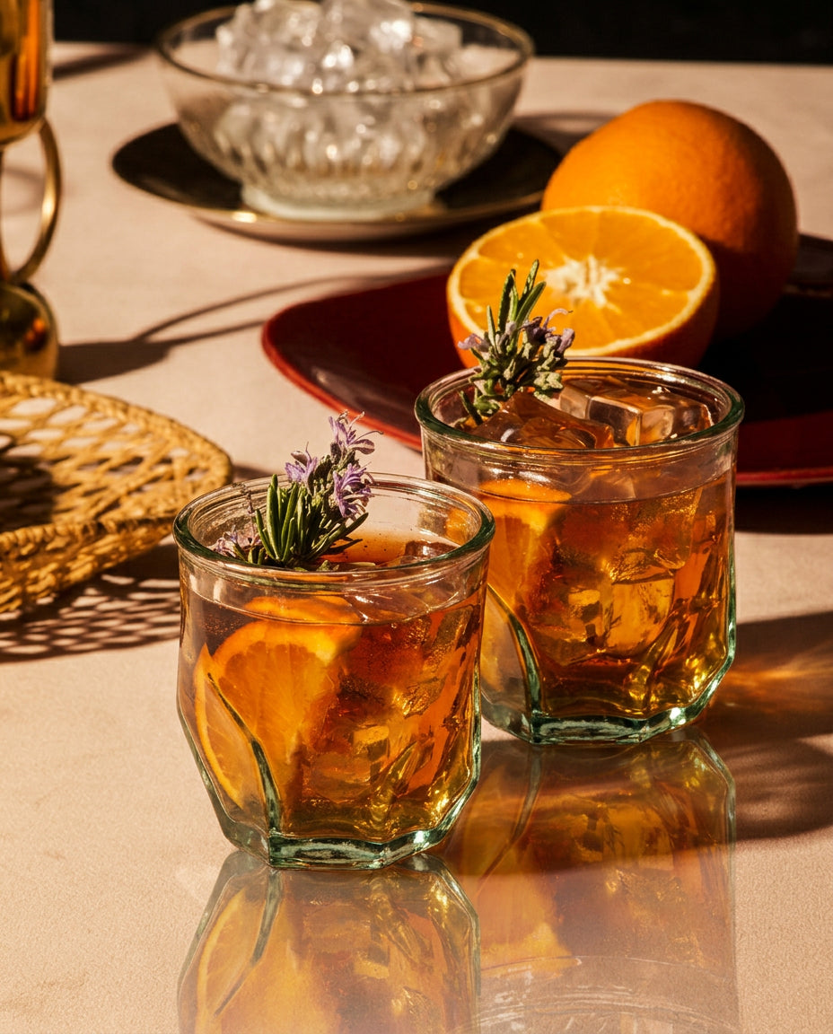 Drinking Glass – Origami Design, Recycled Glass, Modern Silhouette – Origami | Bazar Bizar Antwerp