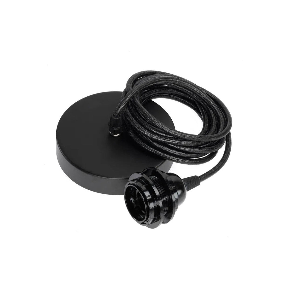 Ceiling Mount – Black Cotton Finish, Suitable for Pendant Lights, Minimalist Design | Bazar Bizar Antwerp