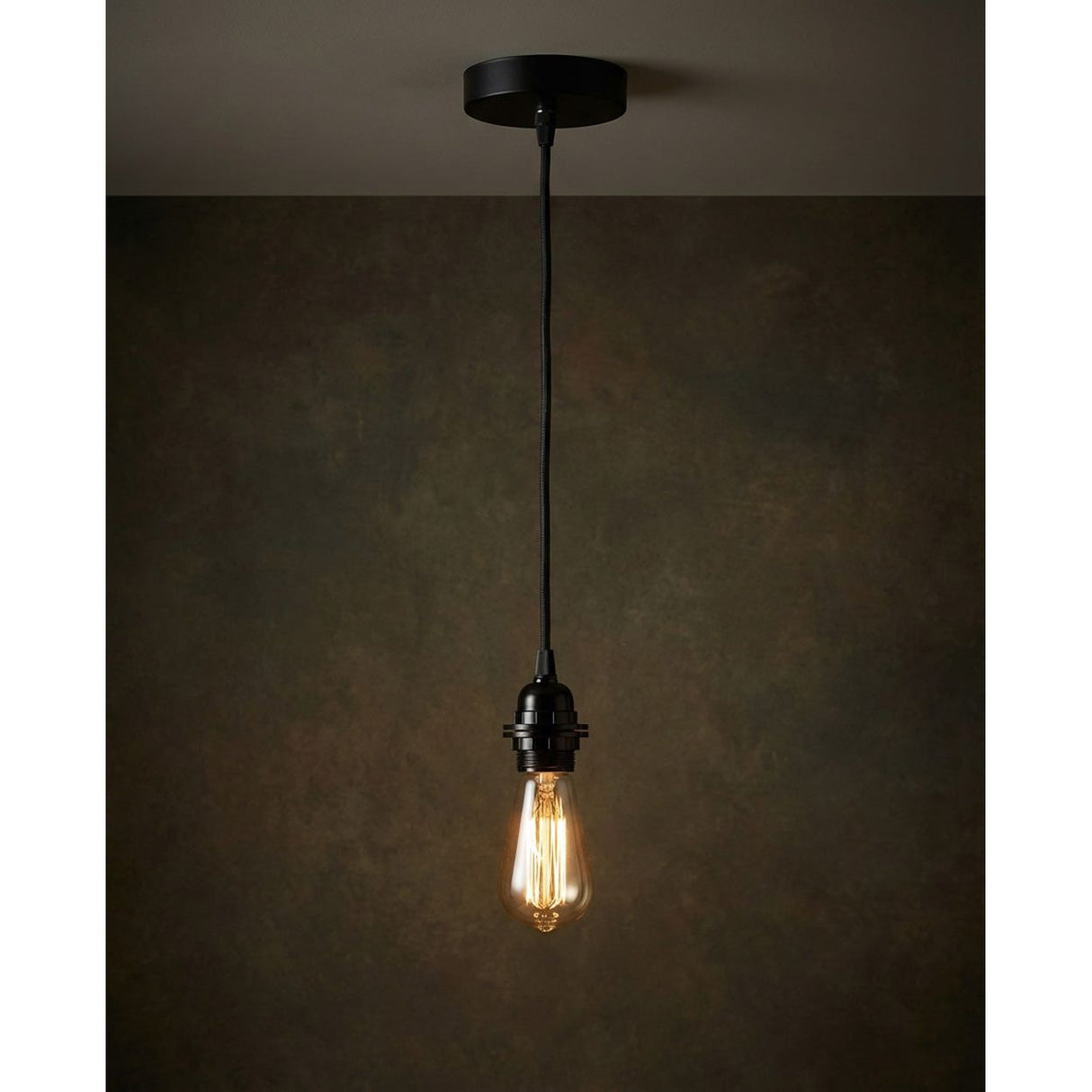 Ceiling Mount – Black Cotton Finish, Suitable for Pendant Lights, Minimalist Design | Bazar Bizar Antwerp