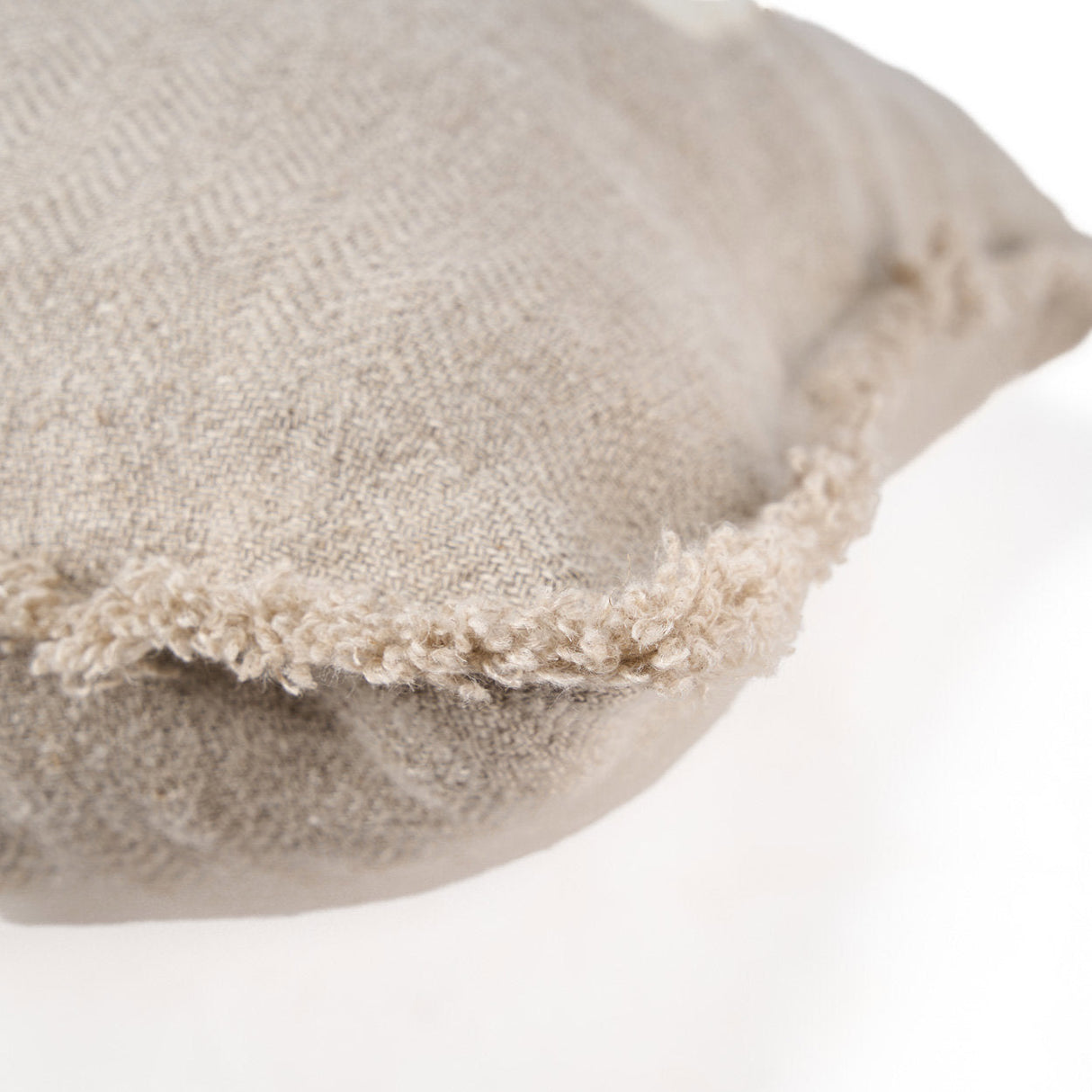 Kissenbezug – Leinen Material, Boho Stil, Natur Weiß Ton - Cross | Bazar Bizar Antwerp