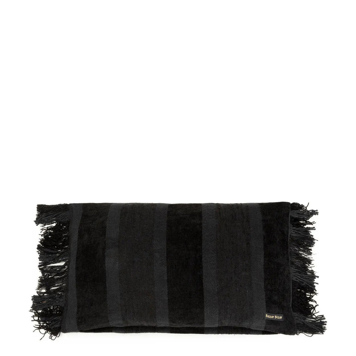 Kissenbezug – Samt Material, Boho Stil, Schwarzer Ton, 30x50 cm - Oh My Gee | Bazar Bizar Antwerp