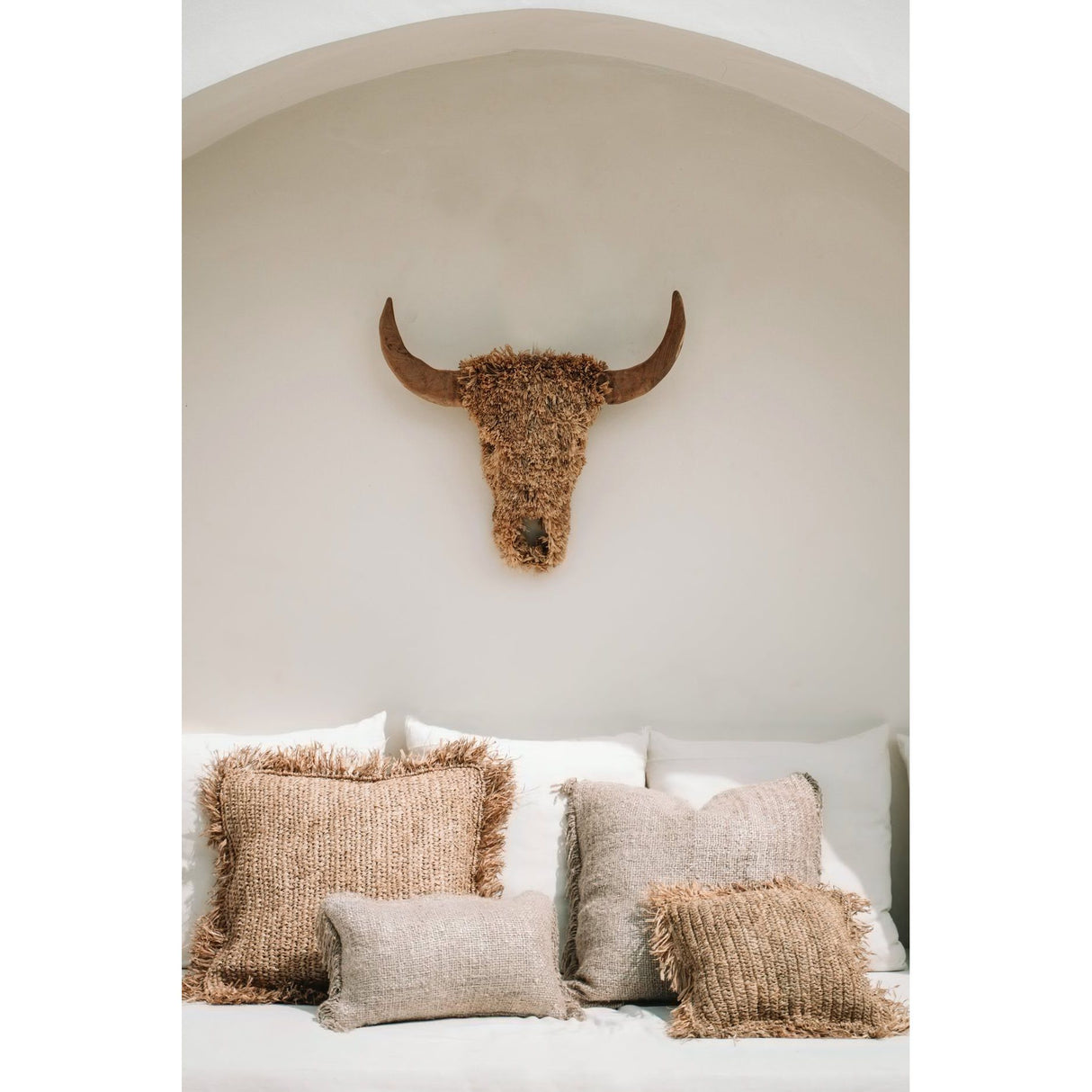 Kissenbezug – Weiche Baumwolle, Boho Stil, Beige Ton, 30x50 cm - Oh My Gee | Bazar Bizar Antwerp