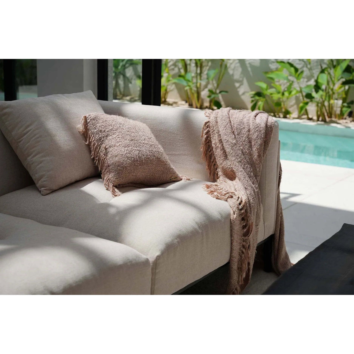 Kissenbezug – Weiche Baumwolle, Boho Stil, Beige Ton, 40x40 cm - Oh My Gee | Bazar Bizar Antwerp