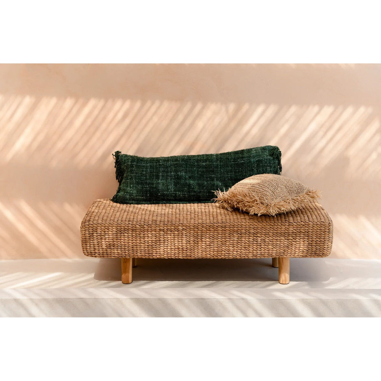 Kissenbezug – Baumwollstoff, Boho Stil, Grüner Ton, 35x100 cm - Oh My Gee | Bazar Bizar Antwerp