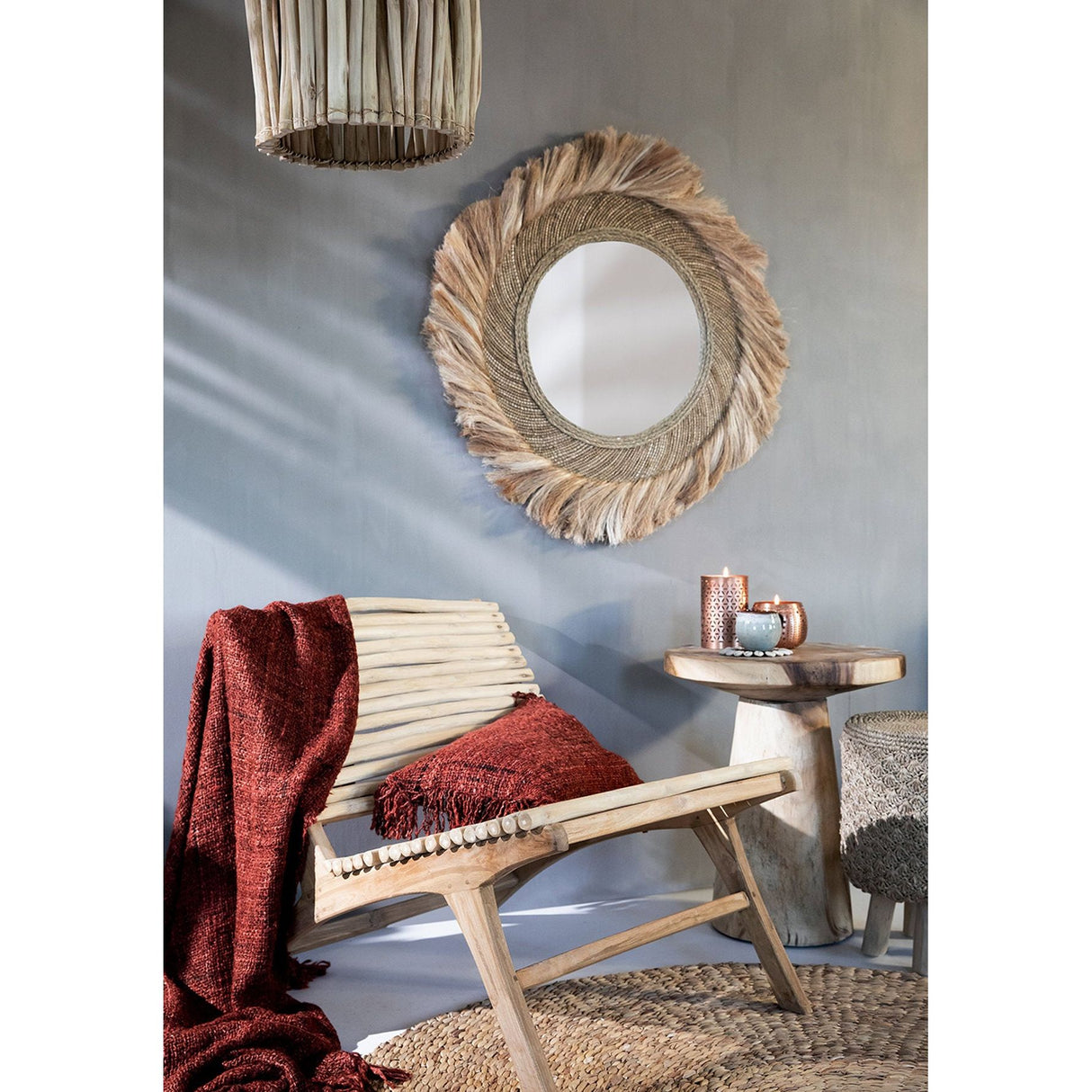 Kissenbezug – Baumwolle Material, Boho Stil, Roter Ton, 30x50 cm - Oh My Gee | Bazar Bizar Antwerp