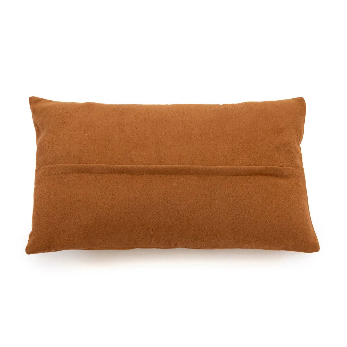 Kissenbezug – Leder Material, Sechs Panel Design, Kamel Ton, 30x50 cm | Bazar Bizar Antwerp