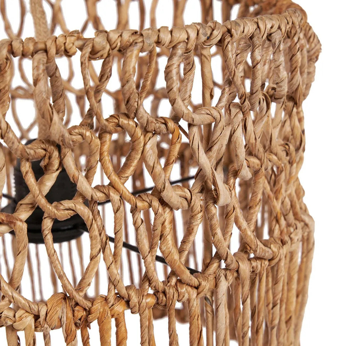 Pendelleuchte – Bananenblatt, Geflochtenes Design, Offene Struktur, S - Takuhanki | Bazar Bizar Antwerp