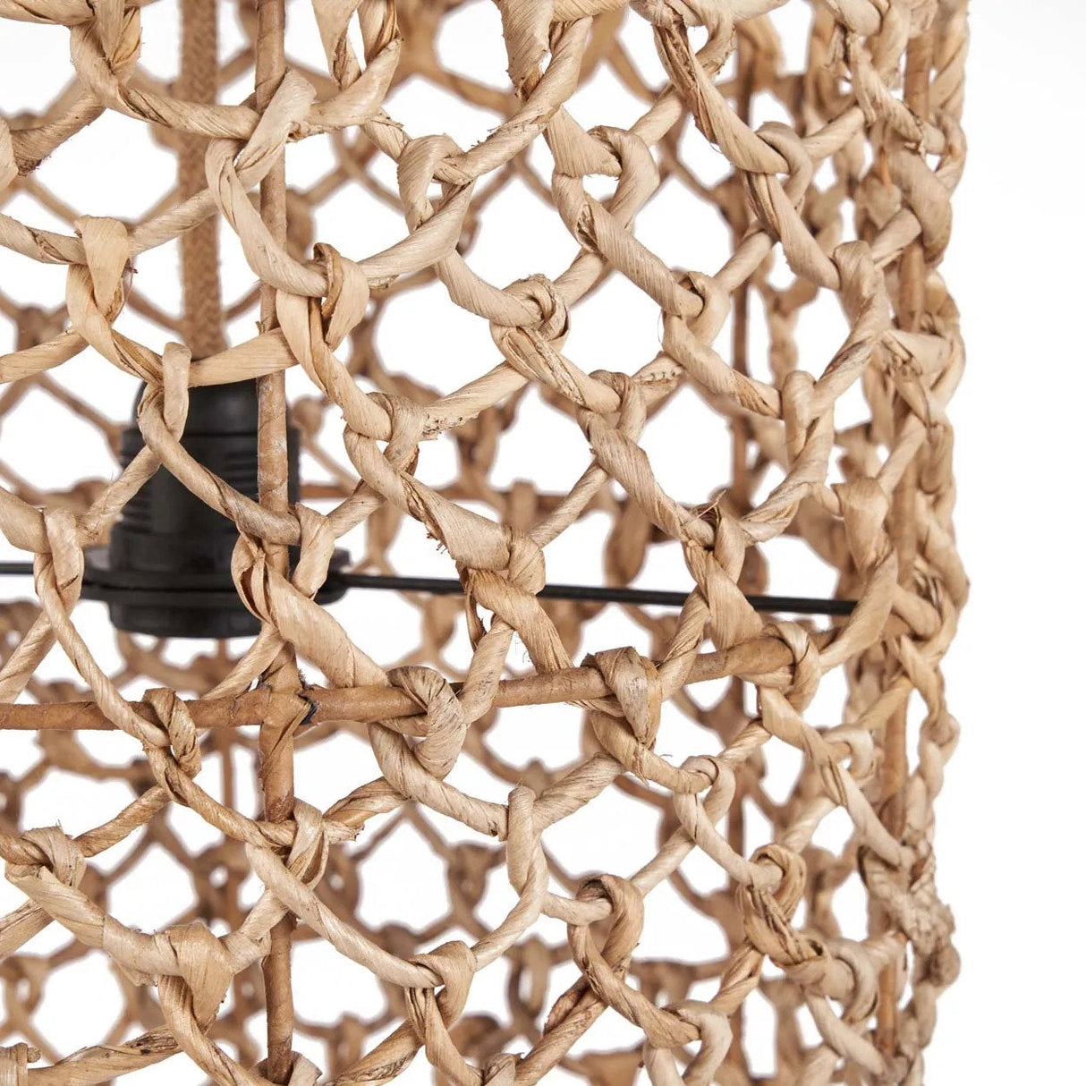 Pendelleuchte – Bananenblatt, Geflochtenes Design, Offene Struktur, XL - Takuhanki | Bazar Bizar Antwerp