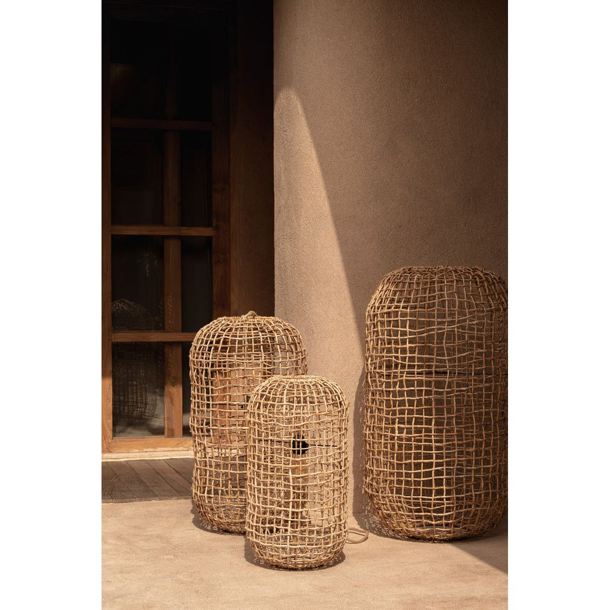 Pendelleuchte – Bananenblatt, Geflochtenes Design, Nestform, L - Kuso | Bazar Bizar Antwerp