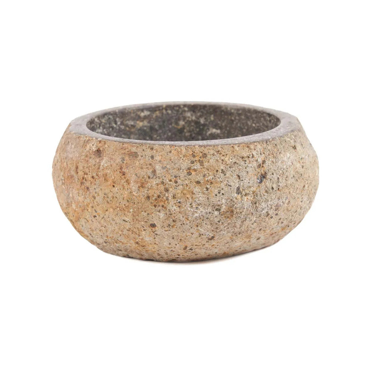 Bowl – Solid Stone, Polished Surface, Organic Shape, M – River Stone | Bazar Bizar Antwerp