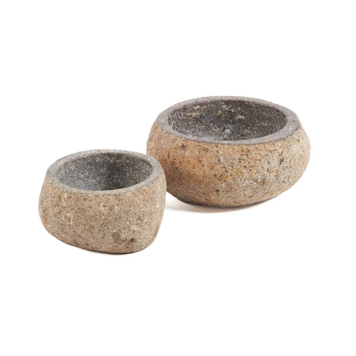 Bowl – Solid Stone, Polished Surface, Organic Shape, M – River Stone | Bazar Bizar Antwerp