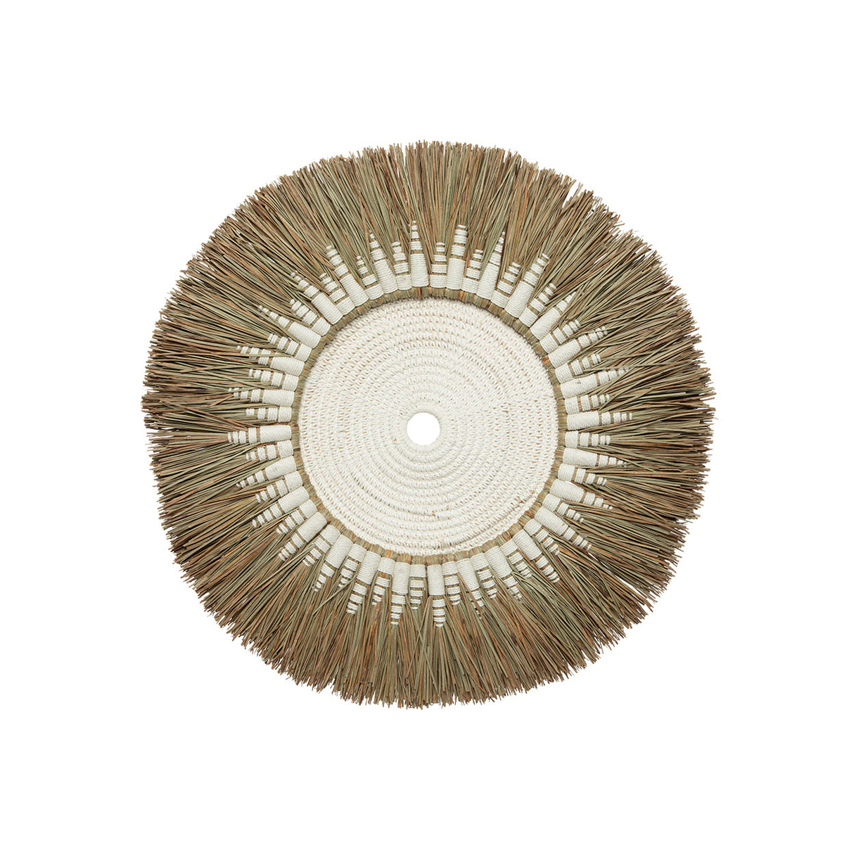 Wanddeko – Raffia Baumwolle, Makramee Design, Rundes Muster | Bazar Bizar Antwerp