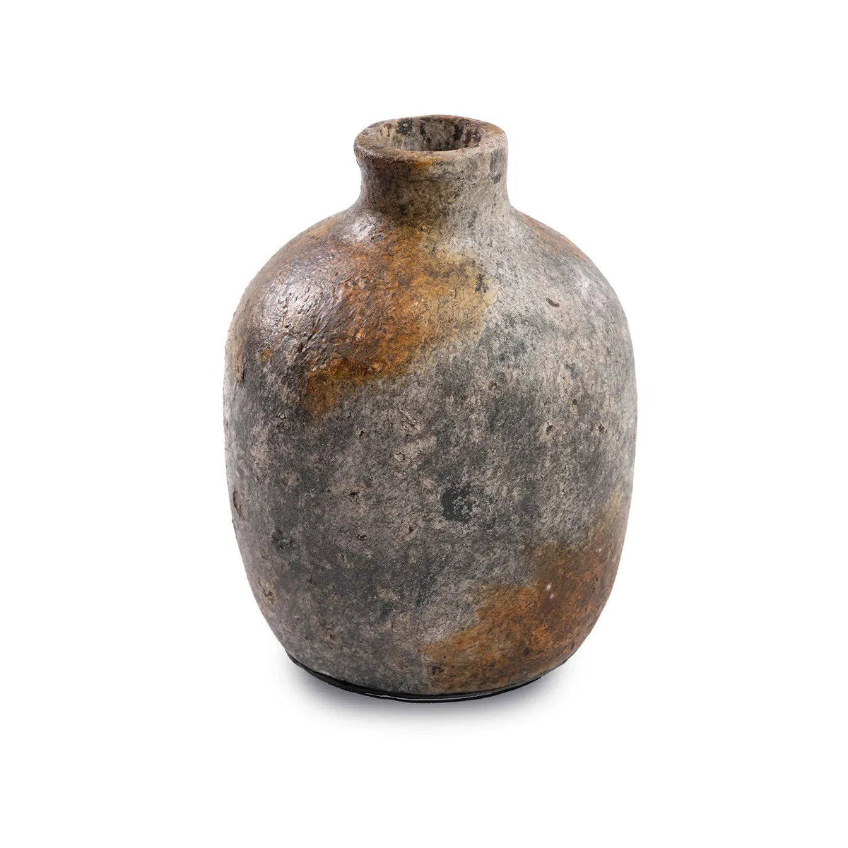 Vase – Terracotta, Rattan Detail, Organic Shape, S – Classy | Bazar Bizar Antwerp