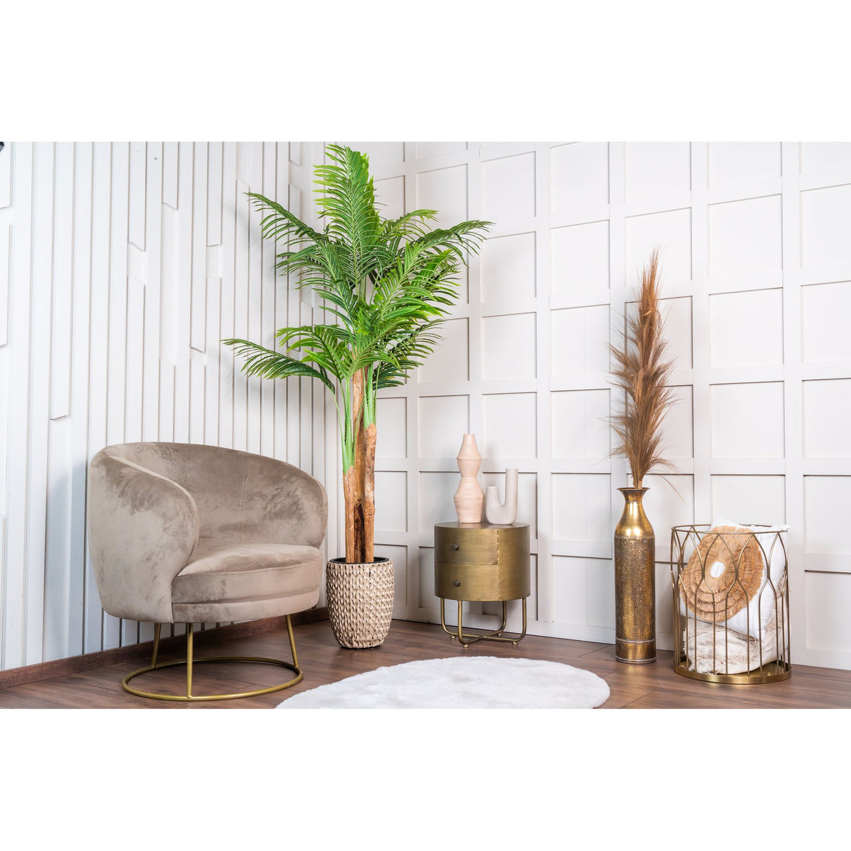 Kunstpflanze – Kunststoffmaterial, Tropisches Design, Palmblätter, 190 cm - Kentia Palm | NeverLeafs
