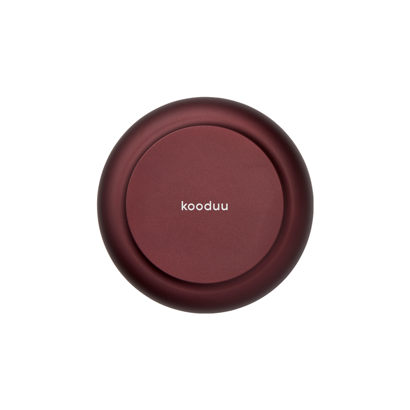 Candle holder made of anodized aluminum with brushed ring and glass top – Glow 08 | Kooduu