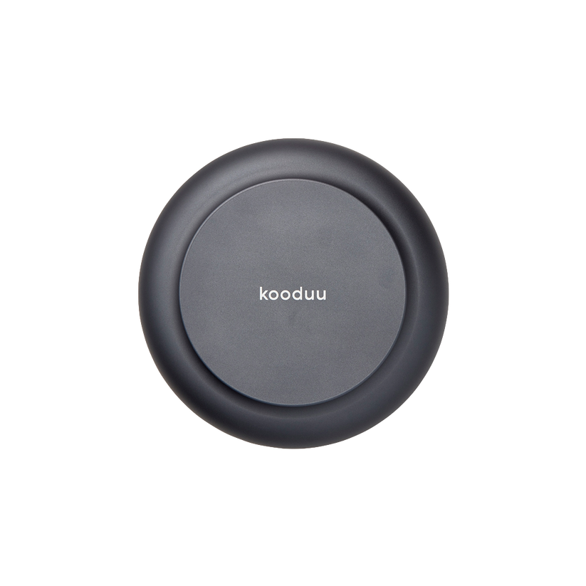 Kerzenhalter aus Glas und Aluminium mit modernem Design und LED-Kerzen-Kompatibilität, Rauchgrau – Glow 08 | Kooduu