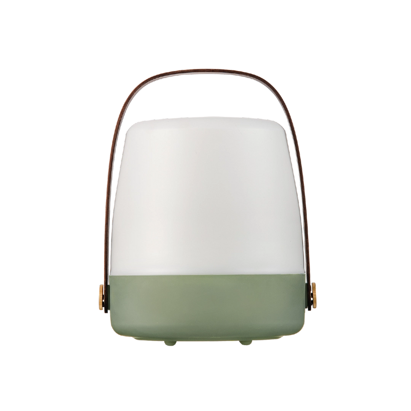LED lamp in petroleum with dimmable warm white lighting, portable design, and wooden handle – Lite-Up | Kooduu