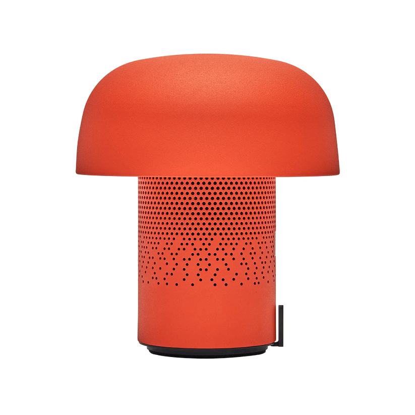 Lautsprecherleuchte mit pilzförmigem Design, dimmbarem LED-Licht und Ladestation – Sensa PLAY | Kooduu