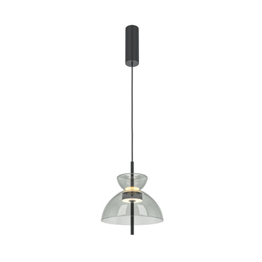 Pendelleuchte Matt Schwarzer Metallrahmen Rauchgraue ovale Gläser LED 12 W 3000 K – Bangkok | Maytoni - Esszett Luxury | Stilvolles Wohnen mit Charakter