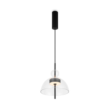 Pendelleuchte Matt Schwarzer Metallrahmen Grauer ovaler Glasschirm LED 12 W 3000 K – Bangkok | Maytoni - Esszett Luxury | Stilvolles Wohnen mit Charakter