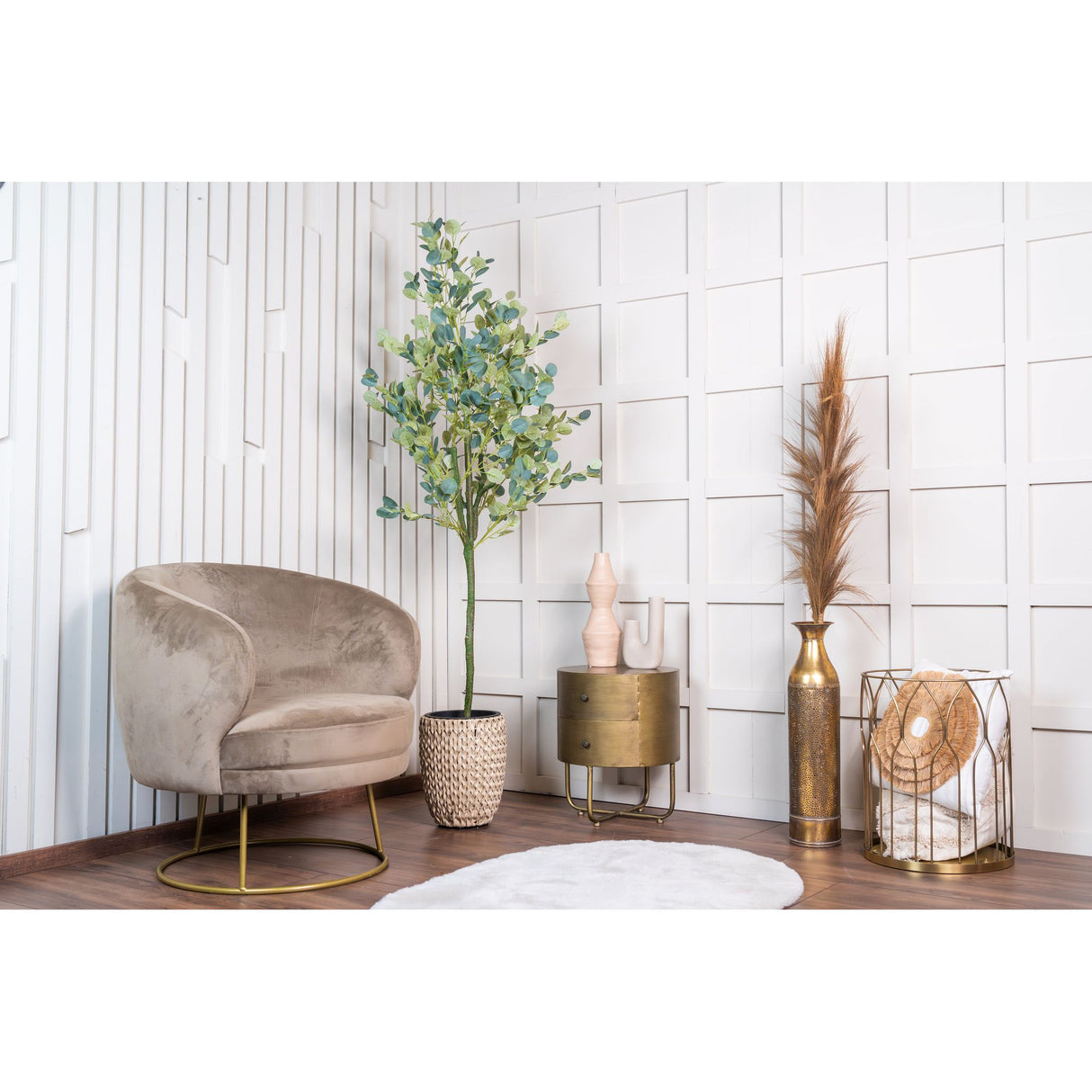 Kunstpflanze – Kunststoffmaterial, Naturgetreues Design, Glänzende Blätter, 180 cm - Geldbaum | NeverLeafs