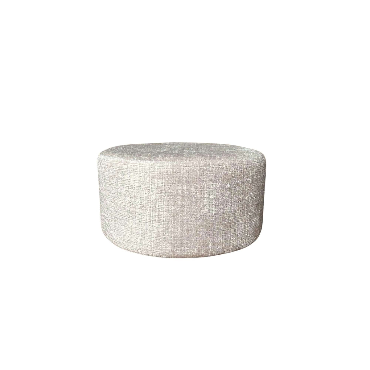 Stool – Fabric Upholstery, Beige Color, Round Shape – Cremona | Starfurn